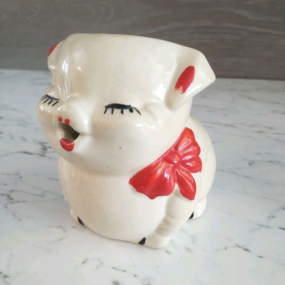 Vintage McCoy Pottery Pig Creamer Small Milk Pitcher Country Kitchen
